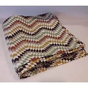 Colordrift Masculine Diamond Chevron Valances x 6 Earthy